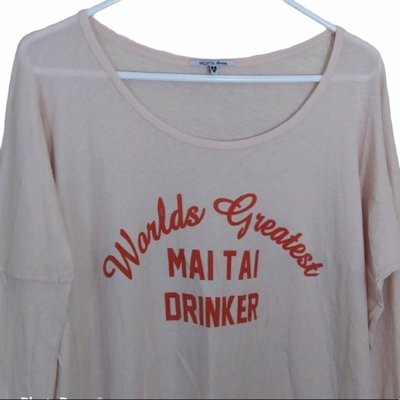 WILDFOX swim coverup oversized tee women’s Size XSmall - Picture 4 of 6